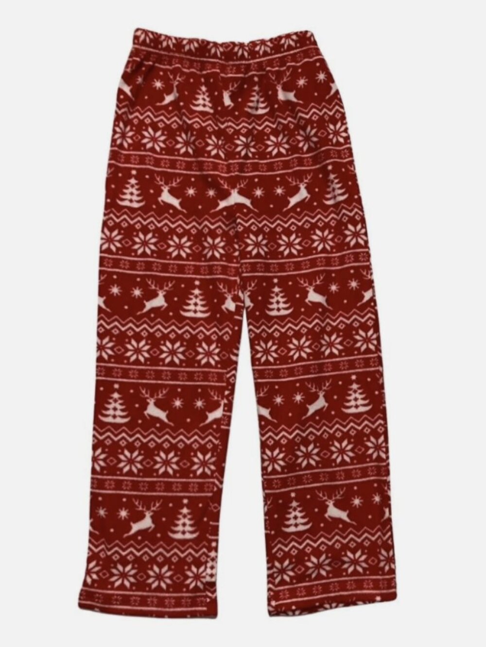 HOLIDAY LANE Kids Deer Fair Isle Flee Deer Fair RED NWT